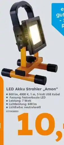 Globus Baumarkt LED Akku Strahler „Amon“ Angebot