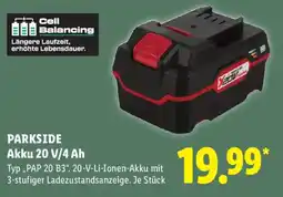 Lidl PARKSIDE Akku 20 V/4 Ah Angebot