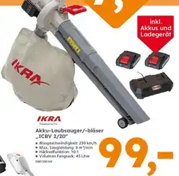 Globus Baumarkt IKRA Akku-Laubsauger/-bläser „ICBV 2/20“ Angebot