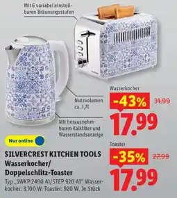 Lidl SILVERCREST KITCHEN TOOLS Wasserkocher/Doppelschlitze-Toaster Angebot