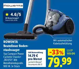Lidl ROWENTA Beutelloser Bodenstaubsauger Angebot