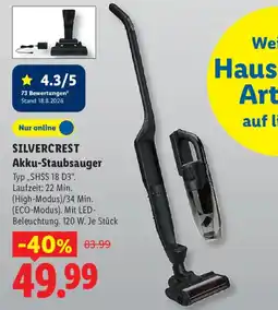 Lidl SILVERCREST Akku-Staubsauger Angebot