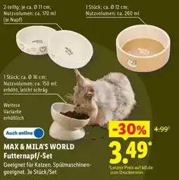 Lidl MAX & MILA'S WORLD Futternapf/-Set Angebot