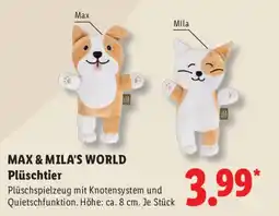 Lidl MAX & MILA'S WORLD Plüschtier Angebot