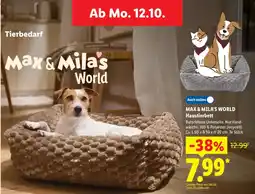 Lidl MAX & MILA'S WORLD Haustierbett Angebot