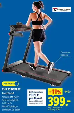 Lidl CHRISTOPEIT Laufband Angebot