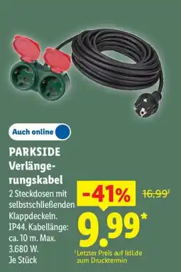 Lidl PARKSIDE Verlängerungskabel Angebot