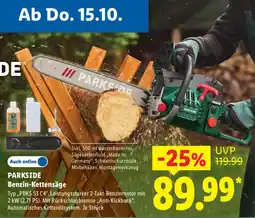 Lidl PARKSIDE Benzin-Kettensäge Angebot