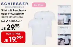 Galeria SCHIESSER Shirt mit Rundhals- oder V-Ausschnitt Angebot
