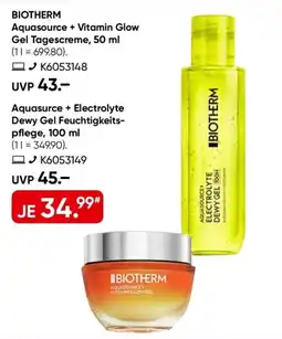 Galeria BIOTHERM Aquasource + Vitamin Glow Gel Tagescreme Angebot