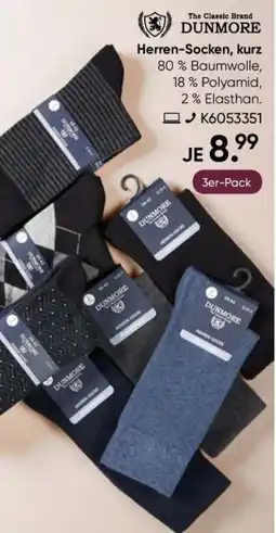 Galeria DUNMORE Herren-Socken, kurz Angebot