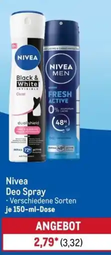 METRO Nivea Deo Spray Angebot