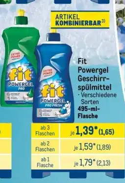 METRO Fit Powergel Geschirrspülmittel Angebot