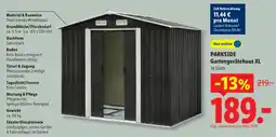Lidl PARKSIDE Gartengerätehaus XL Angebot