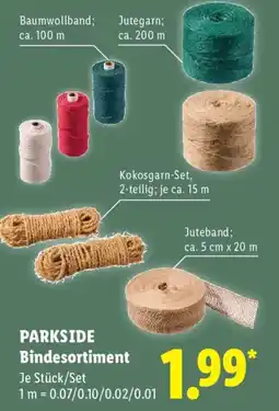 Lidl PARKSIDE Bindesortiment Angebot