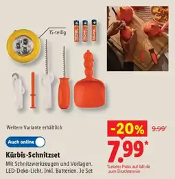 Lidl Kürbis-Schnitzset Angebot