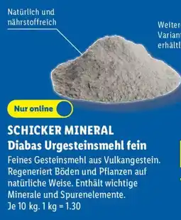 Lidl SCHICKER MINERAL Diabas Urgesteinsmehl fein Angebot
