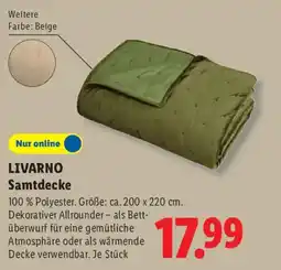 Lidl LIVARNO Samtdecke Angebot