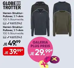 Galeria GLOBE TROTTER Herren-Struktur-Pullover, 1/1-Arm Angebot