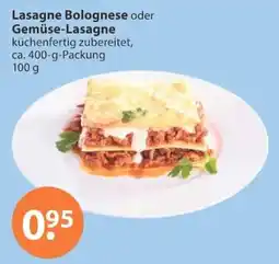 V Markt Lasagne Bolognese oder Gemüse-Lasagne Angebot