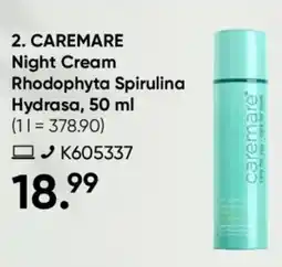 Galeria CAREMARE Night Cream Rhodophyta Spirulina Hydrasa Angebot