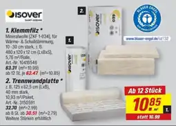 toom Baumarkt Isover Trennwandplatte Angebot