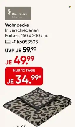 Galeria Biederlack Wohndecke Angebot