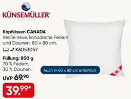Galeria KÜNSEMÜLLER Kopfkissen CANADA Angebot