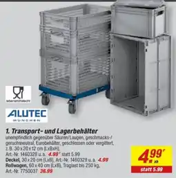 toom Baumarkt Transport- und Lagerbehälter ALUTEC Angebot