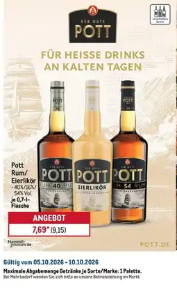 METRO Pott Rum/Eierlikör Angebot
