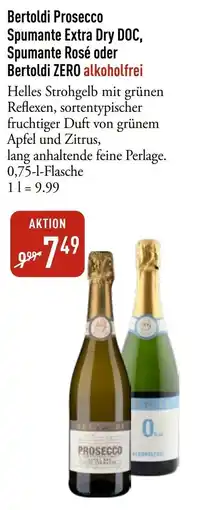 Galeria Markthalle Bertoldi Prosecco Spumante Extra Dry DOC, Spumante Rosé oder Bertoldi ZERO alkoholfrei Angebot