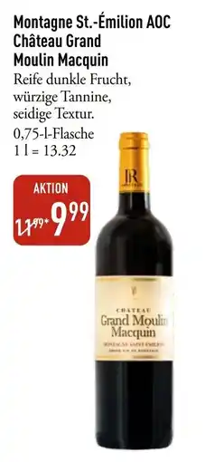 Galeria Markthalle Montagne St.-Émilion AOC Château Grand Moulin Macquin Angebot