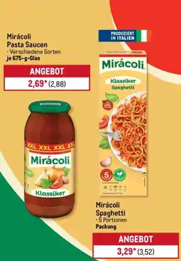 METRO Mirácoli Pasta Saucen Angebot