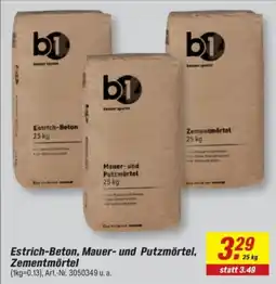 toom Baumarkt b1 Estrich-Beton, Mauer- und Putzmörtel, Zementmörtel Angebot