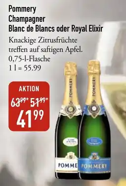 Galeria Markthalle Pommery Champagner Blanc de Blancs oder Royal Elixir Angebot
