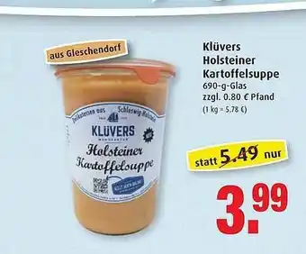 Markant Klüvers Holsteiner Kartoffelsuppe Angebot