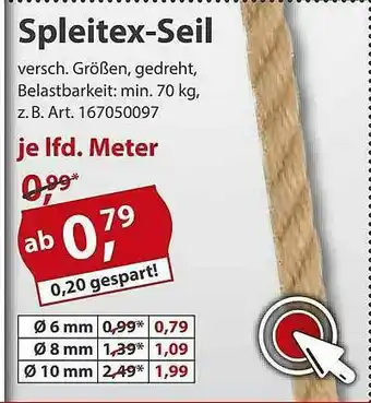 Sonderpreis Baumarkt Spleitex-seil Angebot