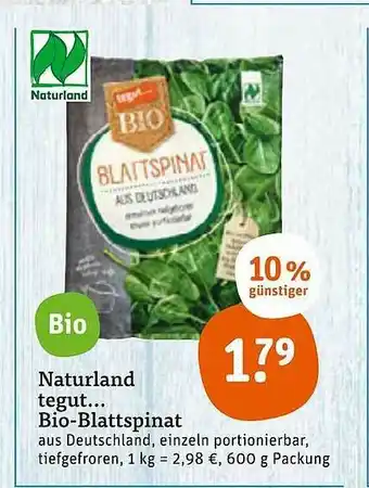 tegut Anturland Tegut... Bio-blattspinat Angebot