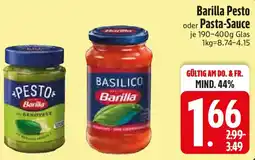 E-Center Barilla Pesto oder Pasta-Sauce Angebot