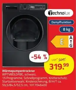 ROLLER Technolux Wärmepumpentrockner Angebot