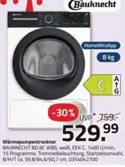 ROLLER Wärmepumpentrockner BAUKNECHT BD 8C WBS Angebot