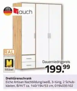 ROLLER Drehtürenschrank Eiche Artisan Nachbildung/weiß Angebot