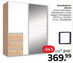 ROLLER Schwebetüren-schrank Artisan Eiche Nachbildung/weiß Angebot
