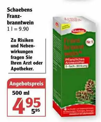 Globus Schaebens Franzbranntwein Angebot