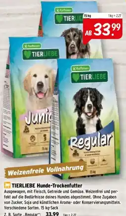 Raiffeisen Markt TIERLIEBE Hunde-Trockenfutter Angebot
