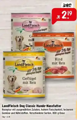 Raiffeisen Markt LandFleisch Dog Classic Hunde-Nassfutter Angebot