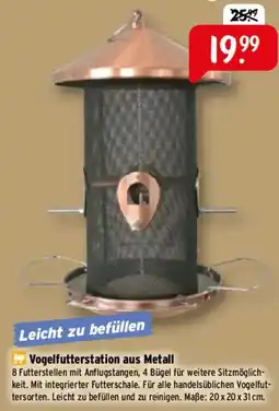Raiffeisen Markt Vogelfutterstation aus Metall Angebot