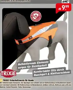 Raiffeisen Markt TRIXIE Sicherheitsweste für Hunde Angebot