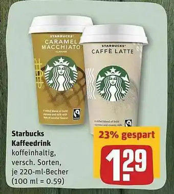 REWE Starbucks Kaffeedrink Angebot
