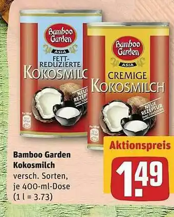 REWE Bamboo Garden Kokosmilch Angebot